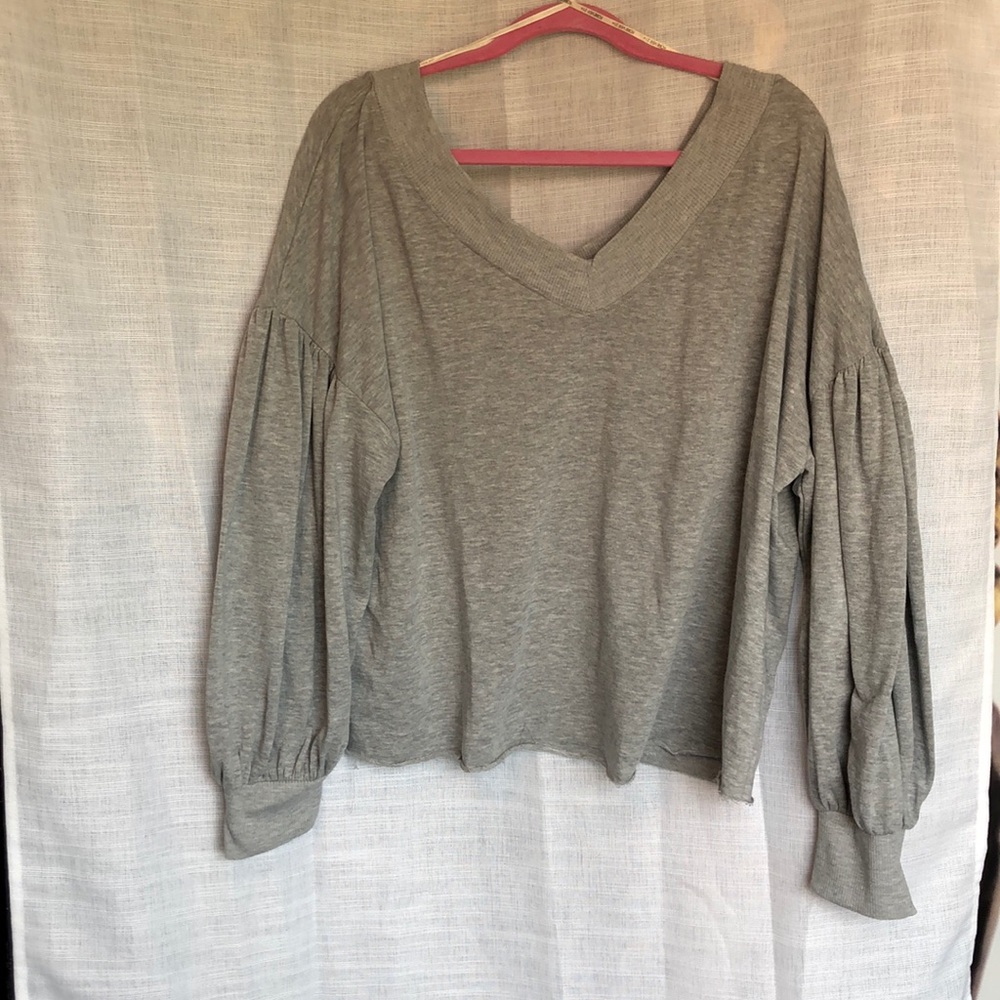 Plus size gray sweatshirt
